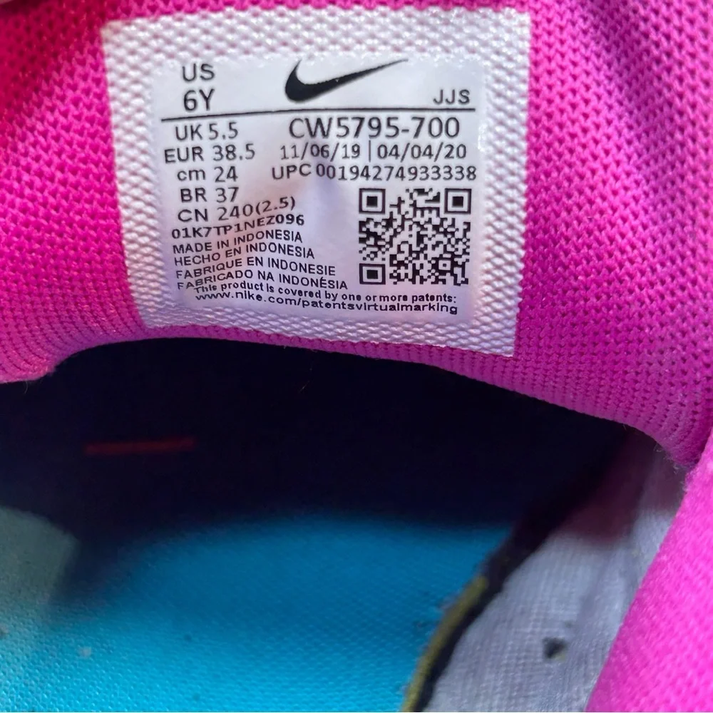 Nike Air Max 90 Leather‎ Volt Fire Pink GS CW5795-700 YOUTH 6Y Womens 7.5 Shoes